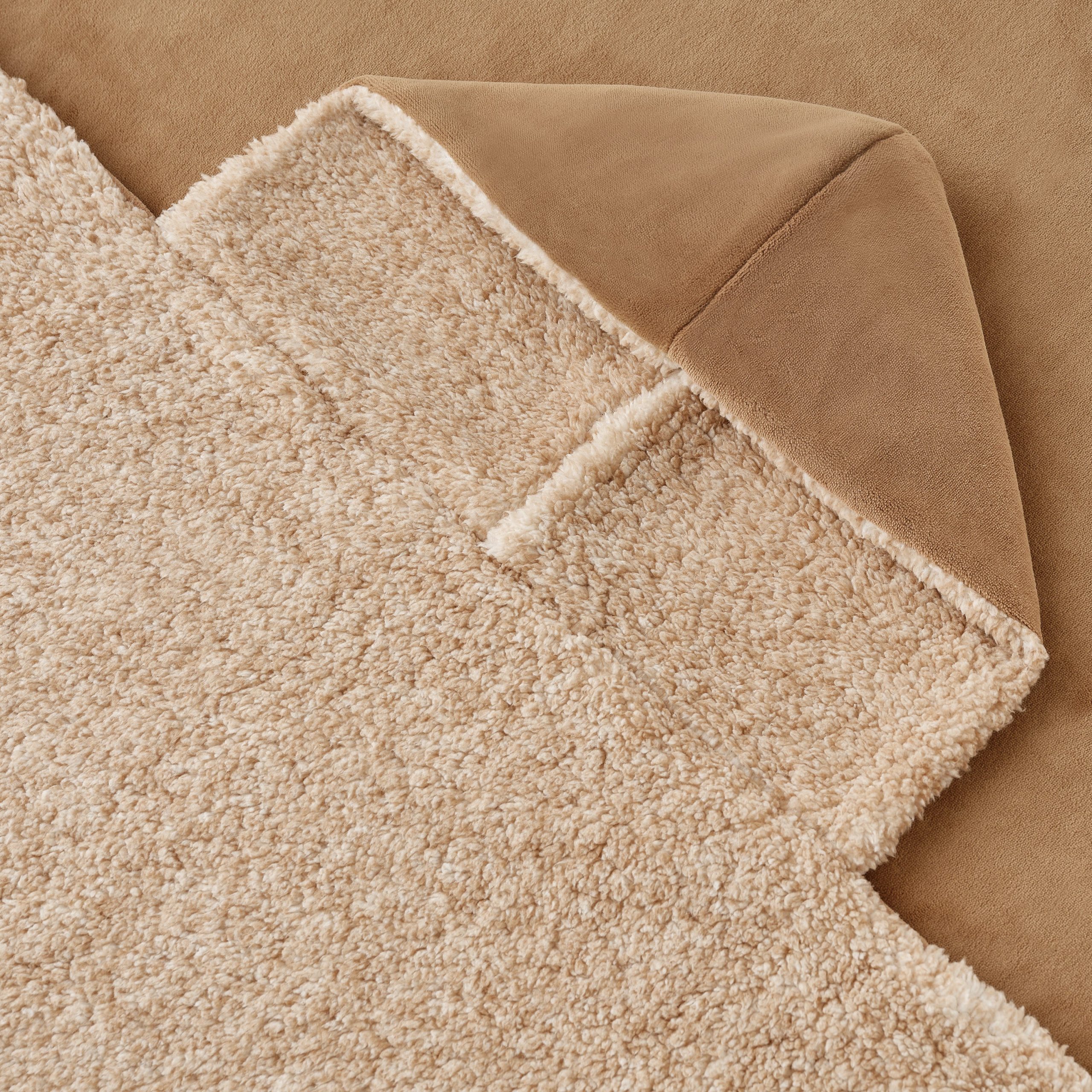 COZY HOODED THROW TAUPE - Image 3