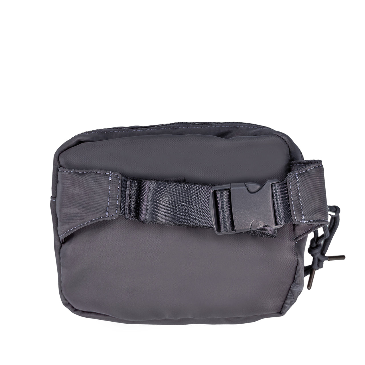 SQUARE DOUBLE ZIP WAIST BAG/SLING DARK GRAY - Image 2